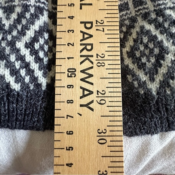 Monteau Los Angeles Sweater Womens S Multi Hooded Open Front Knit Boho Fair Isle - Picture 5 of 8